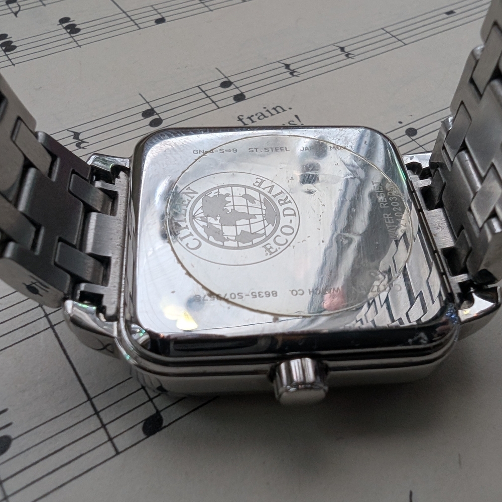 Citizen Mother Of Pearl Eco Drive Silver Square Watch - Picture 7 of 17